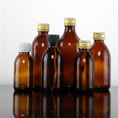 Flacon maro pentru sirop lichid oral