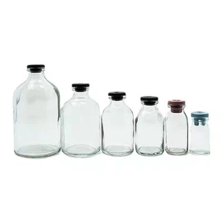 Flacon din sticlă turnată transparentă